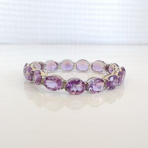 Amethyst Bracelet 48 Carats tw Sterling Silver